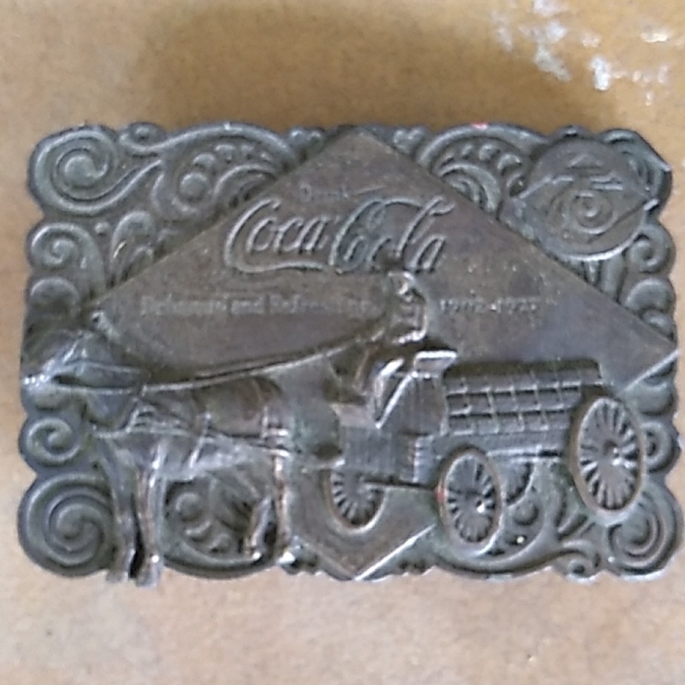 Vintage 1976 Coca-Cola belt buckle